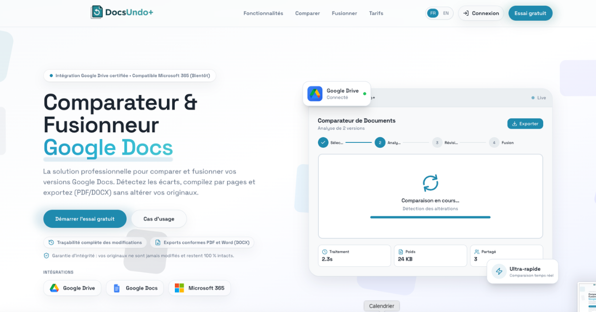 DocsUndo+ | Compare & Merge Google Docs Versions with Secure Audit Trail